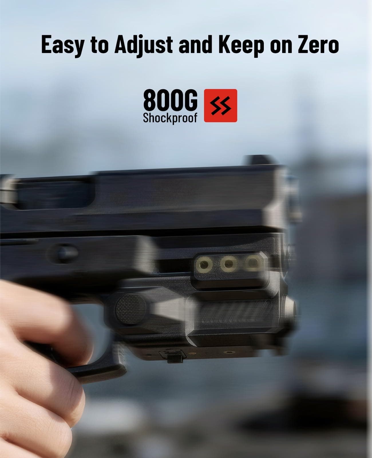 EZshoot Laser Sight for Pistol, Sub Compact Red Small Laser for Handgun, view 5