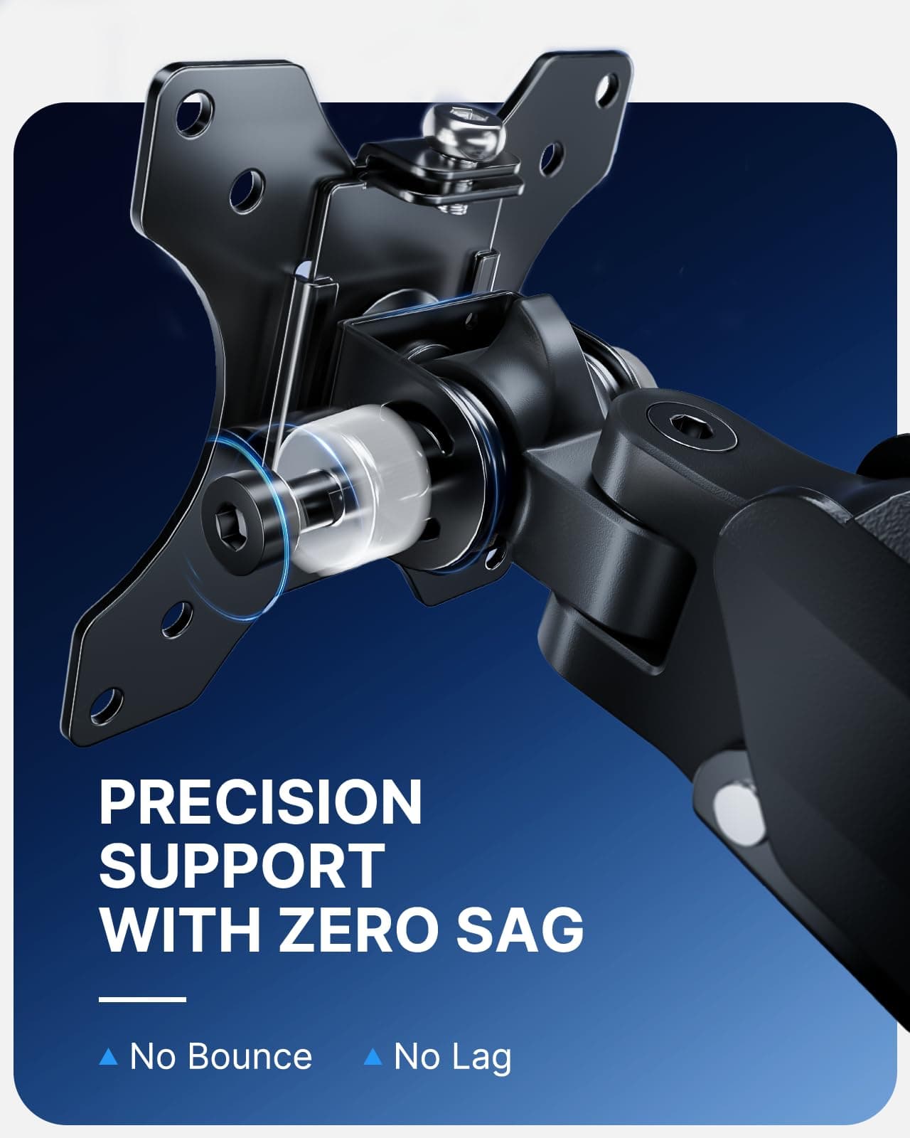 ErGear Heavy Duty Monitor Arm for 13-49″ Ultrawide Screens, 37.4 lbs Capacity, Full Motion Monitor Desk Mount, Rock-Solid Support, Dual C-Clamp & Grommet Mount, VESA 75x75/100x100mm, view 7