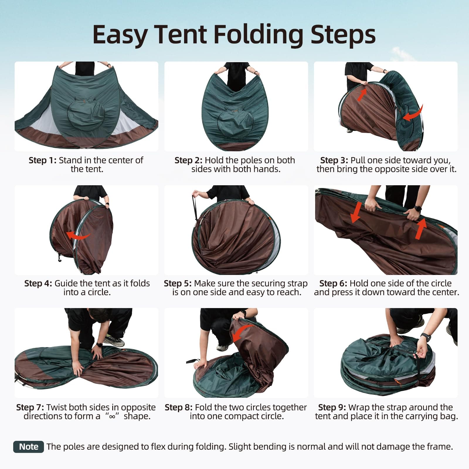 Trakiom Pop Up Tent 4 Person Instant Waterproof Camping Vestibule, view 7