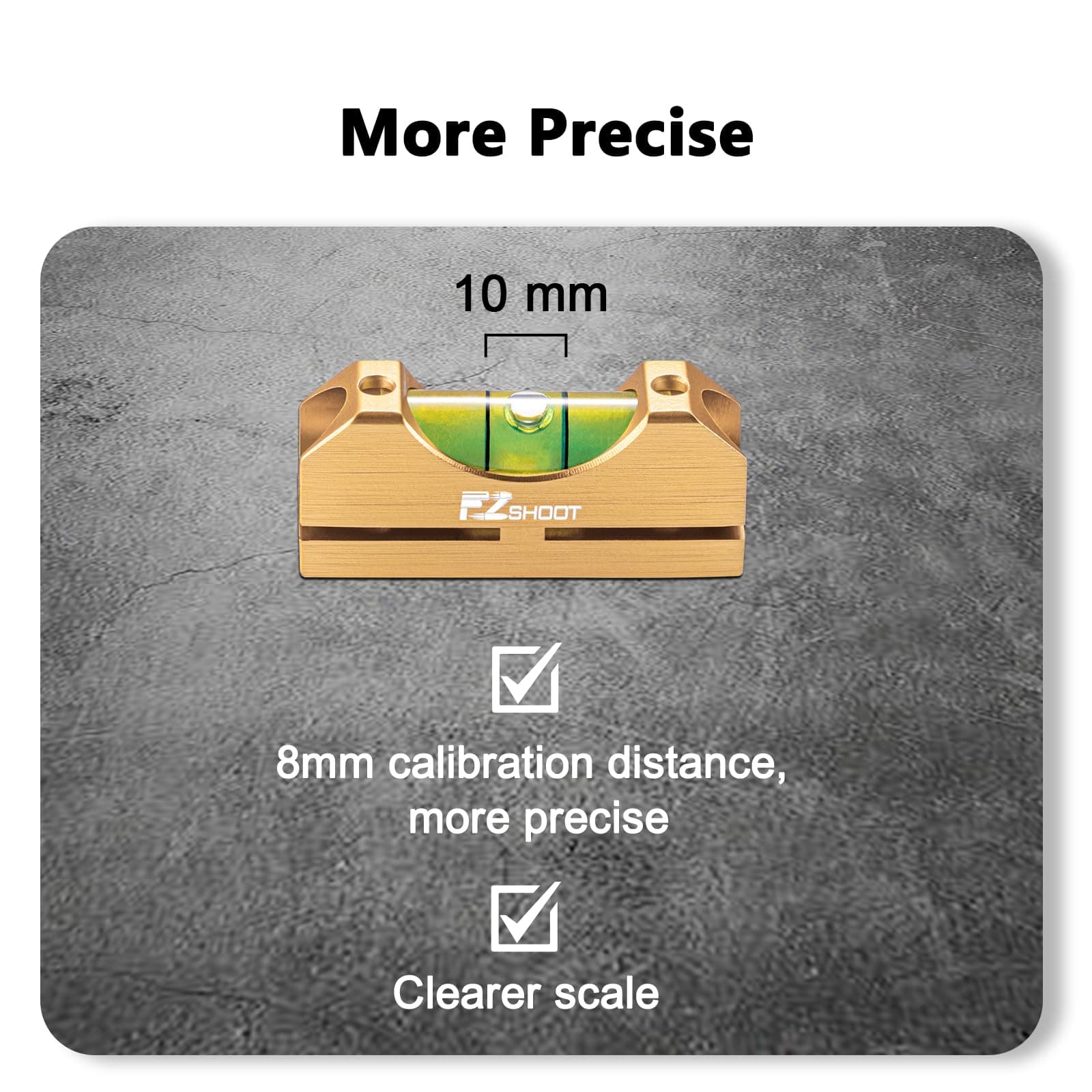 EZshoot Scope Leveling Kit with Precision Bubble and Magnetic Levels Gold, view 6