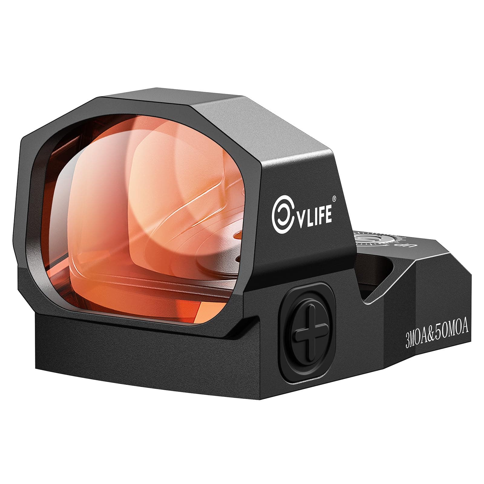 CVLIFE WolfCovert X S01 Competition Multiple Reticle Red Dot, 3 MOA Dot & 50 MOA Circle Optic, 28mm Large Len, Motion Awake Red Dot for RMR, Open Reflex Optic with Adapter Plate for MOS & Picatinny., TickClip Clip verdict