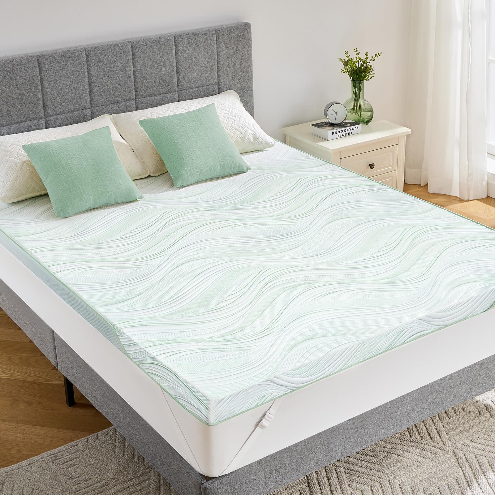 PERLECARE Queen Mattress Topper, 3 Inch Dual Layer Gel Memory Foam Bed Topper with Bamboo Cover, Medium Firm Support for Pressure Relief, Removable Washable Cover, Non-Slip Design, TickClip Skip verdict
