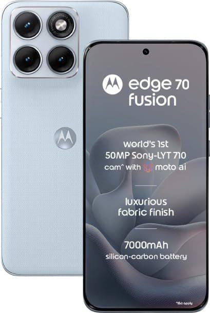 Motorola Edge 70 Fusion (Pantone Country Air, 8 GB de RAM, 128 GB de almacenamiento) | Pantalla AMOLED de 6.8 pulgadas 1.5K 144Hz | Snapdragon 7s Gen 4 | Sony LYTIA 710 OIS de 50 MP | Selfie de 32 MP, TickClip Skip verdict