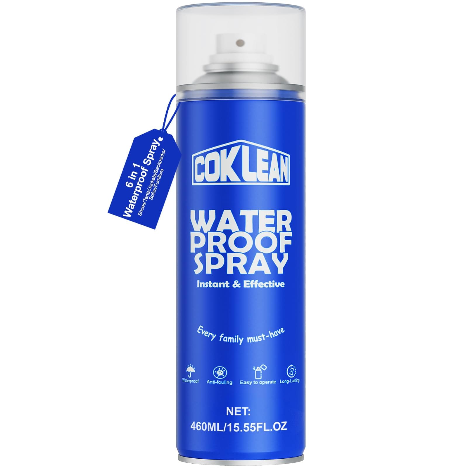 Coklean Shoe Waterproof Spray, Rain&Stain Nano Repellent for Suede,15.55 OZ, TickClip Clip verdict