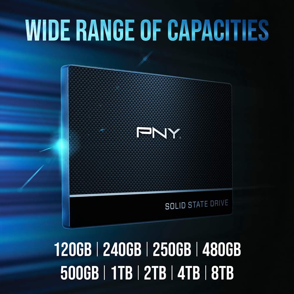 PNY CS900 500GB 3D NAND 2.5" SATA III Internal Solid State Drive (SSD) - (SSD7CS900-500-RB), view 6