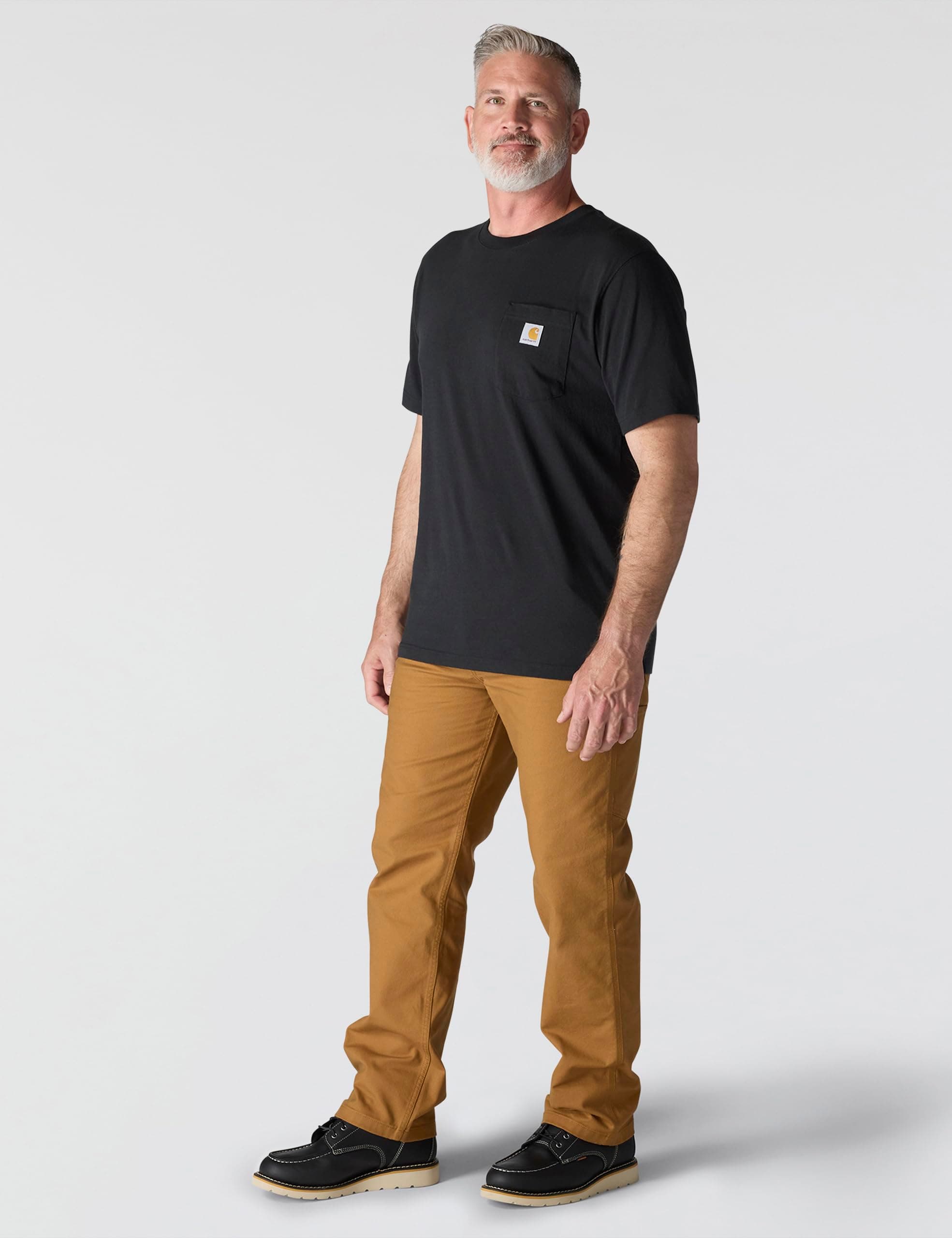 Carhartt Men's Iconic K87 Pocket T-Shirt, Black, Large, view 5