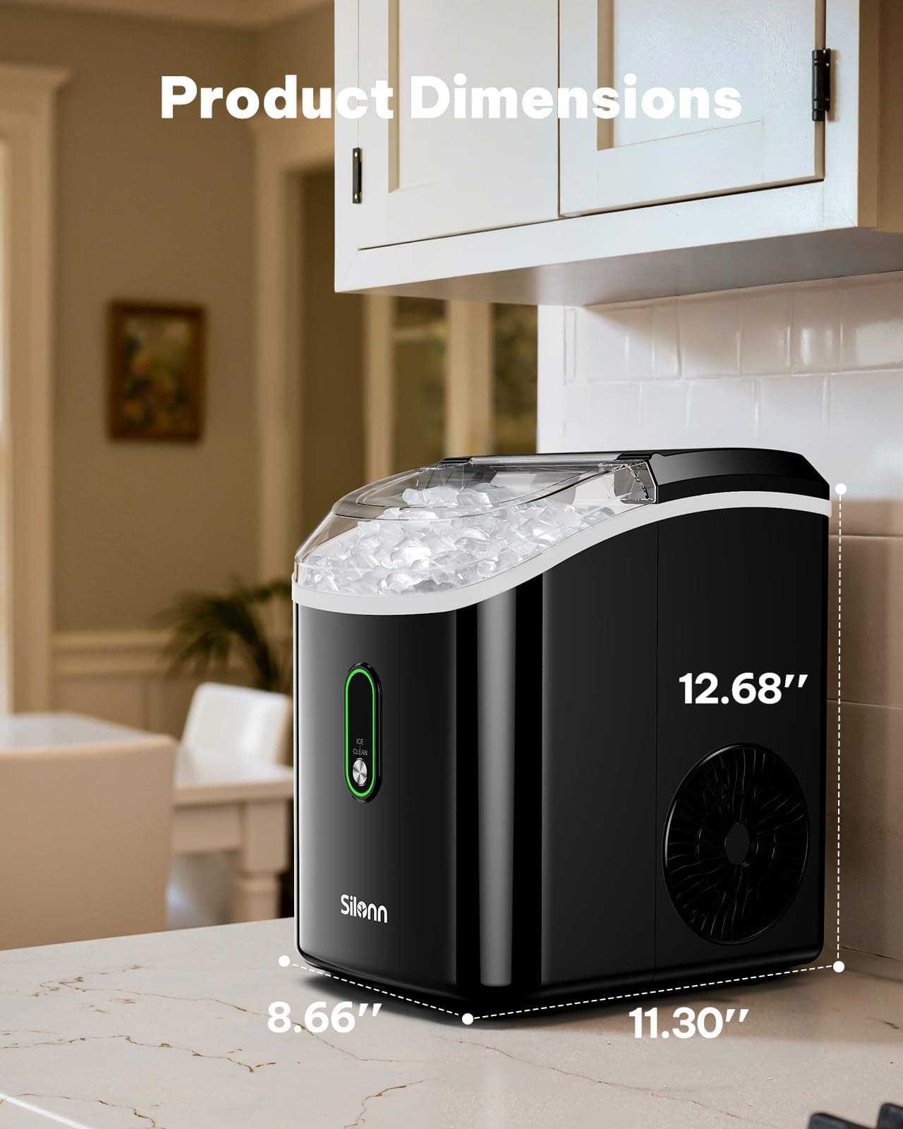 Silonn Nugget Ice Maker Countertop - 36lbs 24H Chewable Pellet Sonic Ice, view 7
