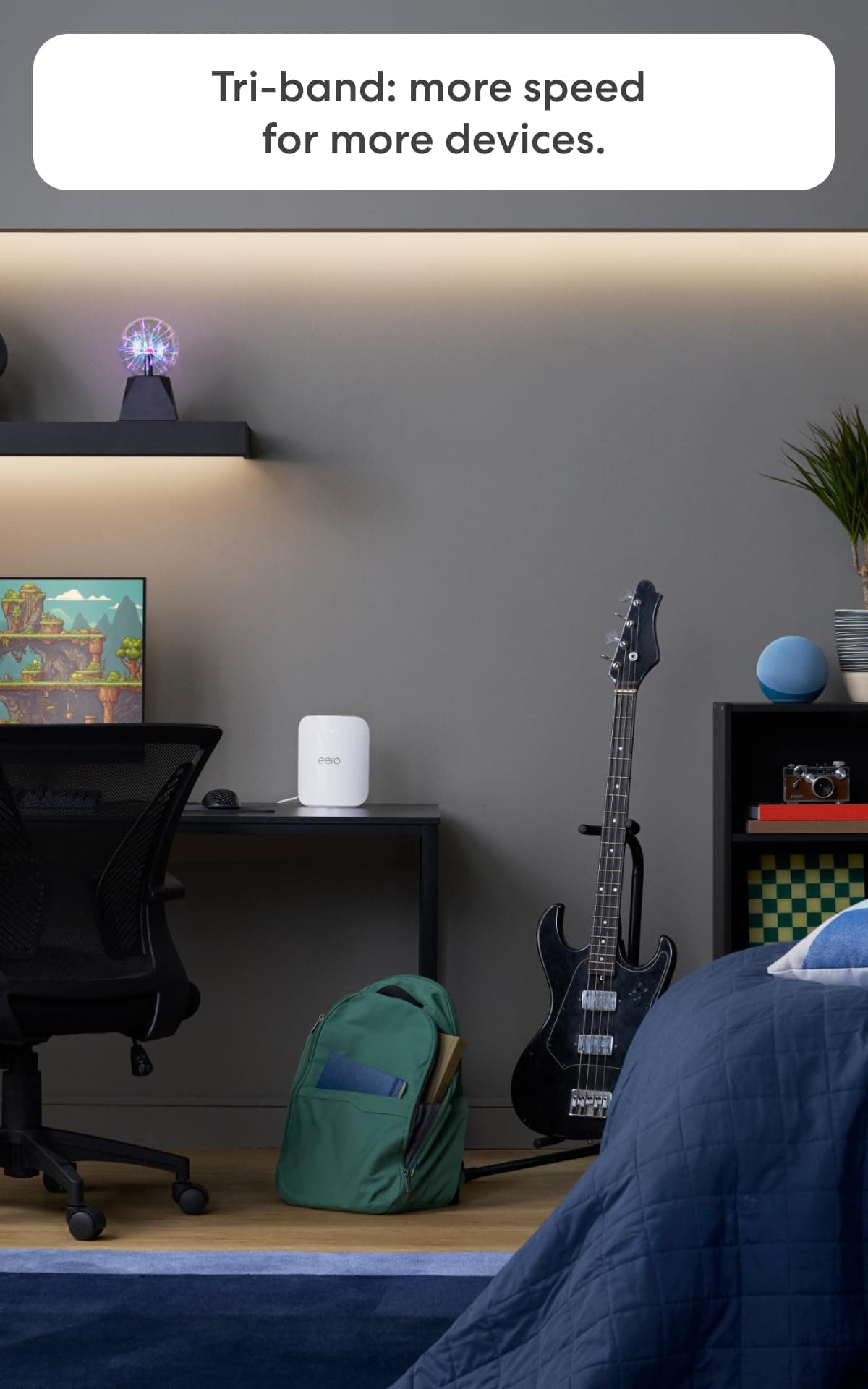 Amazon eero Pro 7 tri-band mesh Wi-Fi 7 router - Supports internet plans up to 5 Gbps, Coverage up to 2,000 sq. ft., 1-pack, view 5
