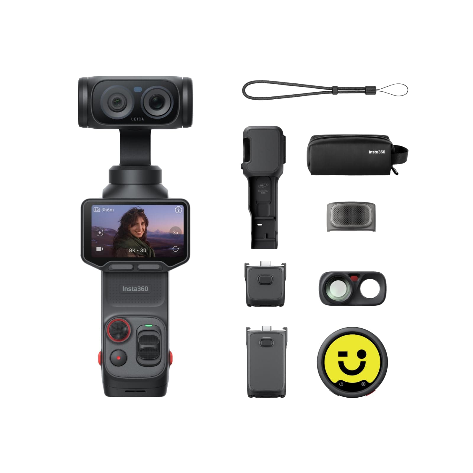 Insta360 Luna Ultra Creator Bundle - 8K Vlogging Camera with Dual Leica Lenses, 12× Zoom, 1" Sensor, Detachable 2" Touchscreen, Triple AI Chip, Pocket Gimbal Camera for Vlog Photography, Cosmic Black, TickClip Clip verdict