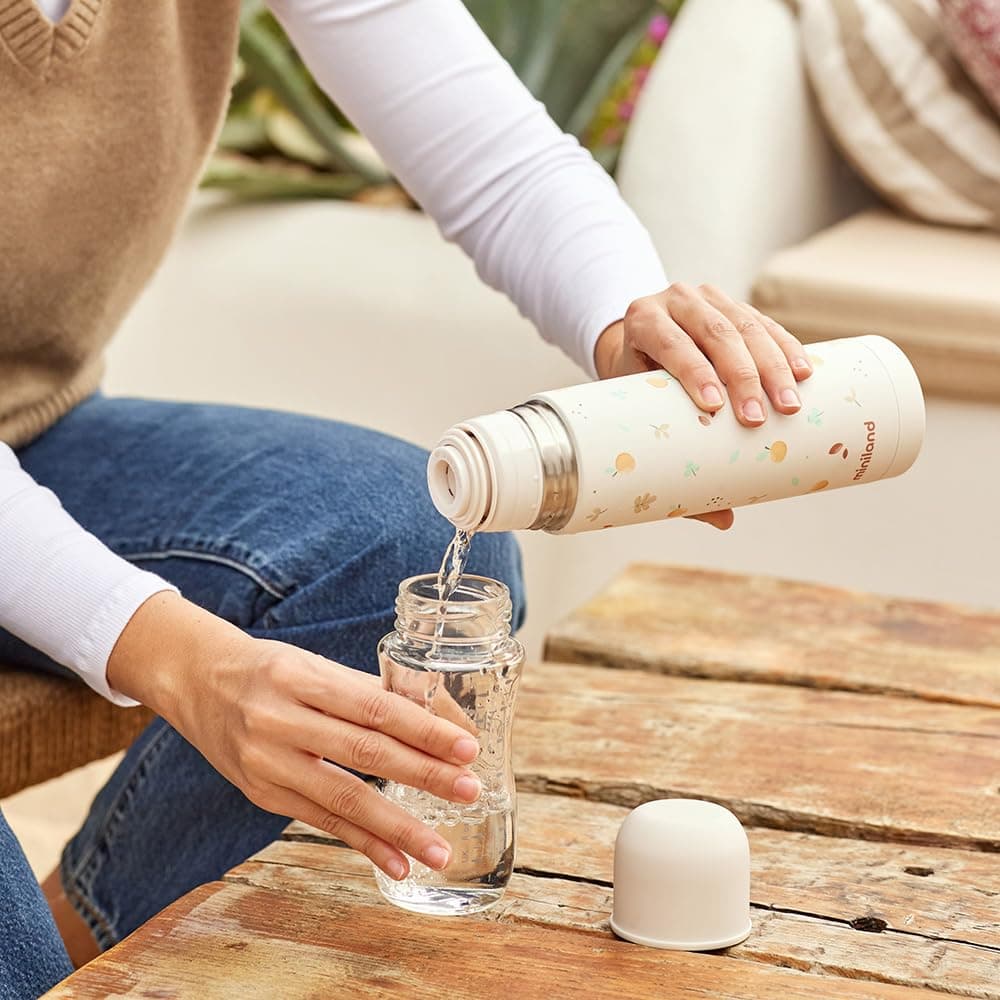 Miniland Borraccia Termica Bambini per Liquidi da 500ml in Acciaio Inossidabile, Mantiene la Temperatura per Oltre 12 ore sia a Freddo e Caldo, Chiusura Ermetica e Sistema Antigoccia | Valencia, view 3