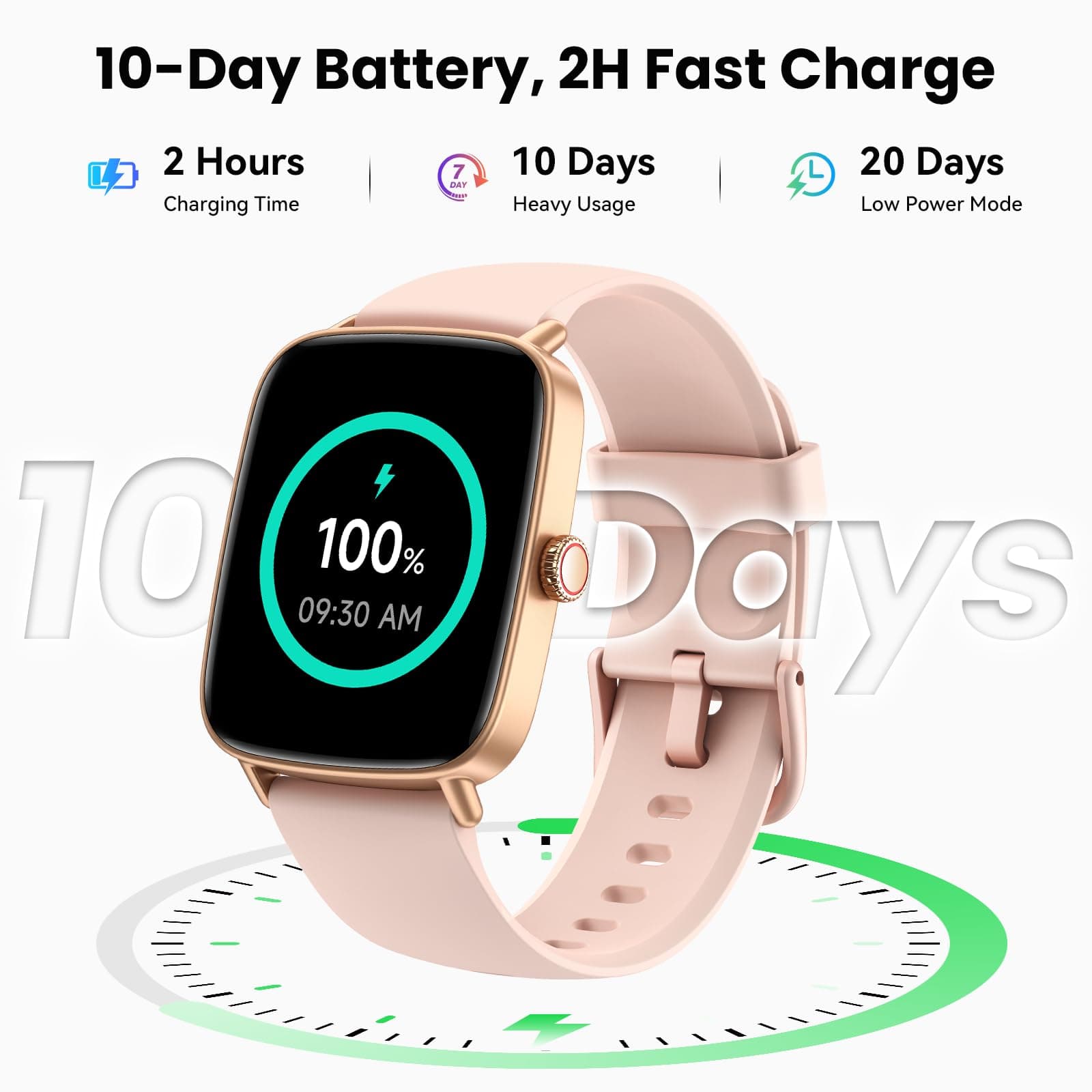 ENOMIR Smart Watch for Women Answer Phone Health Monitoring with 2 Bands, view 6