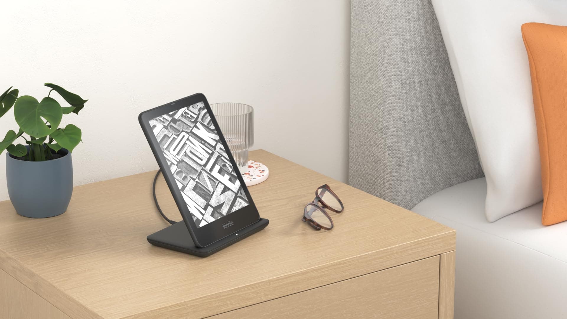 Made for Amazon, Wireless Charging Dock for Kindle Paperwhite Signature Editions (2022 & 2024 Releases) and Kindle Colorsoft Signature Edition, view 6