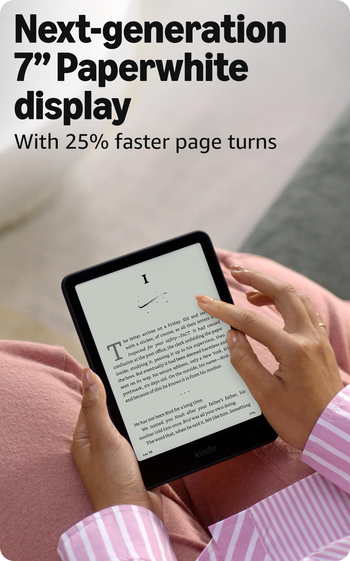 Amazon Kindle Paperwhite 16GB (newest model) – 20% faster, with new 7" glare-free display and weeks of battery life – Black, view 2