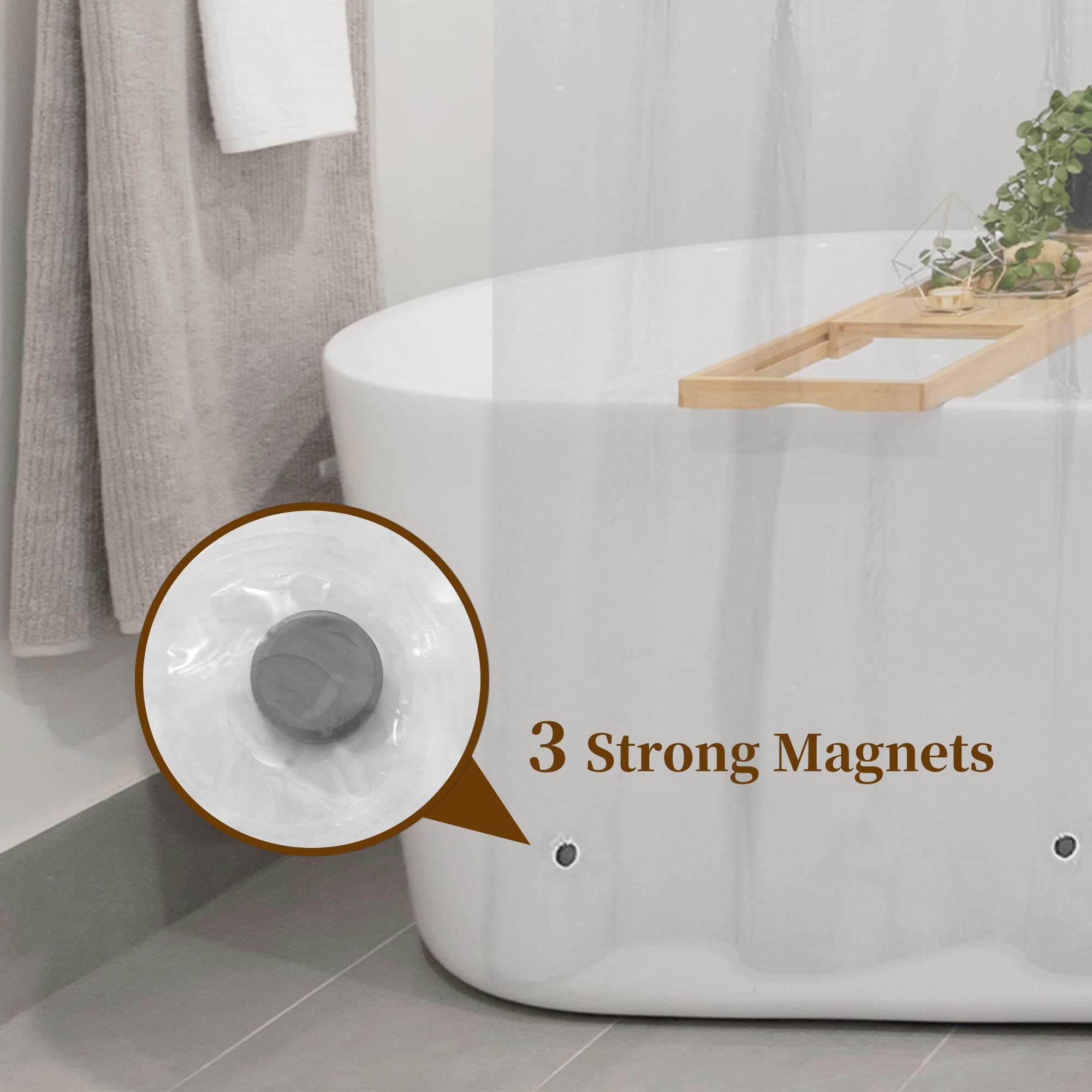 Barossa Design Premium Shower Curtain Liner Standard Size, Clear, view 8