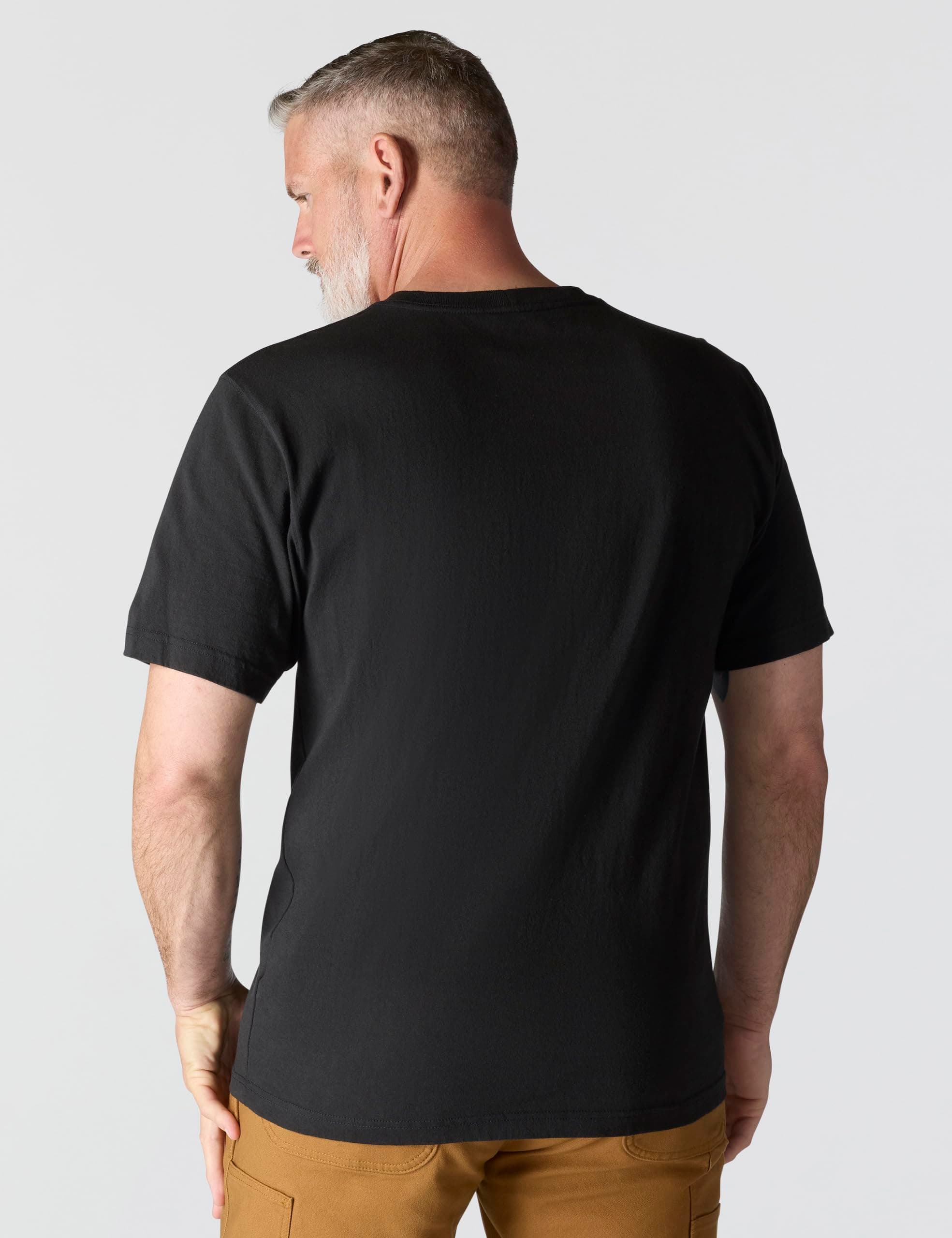 Carhartt Men's Iconic K87 Pocket T-Shirt, Black, Large, view 7