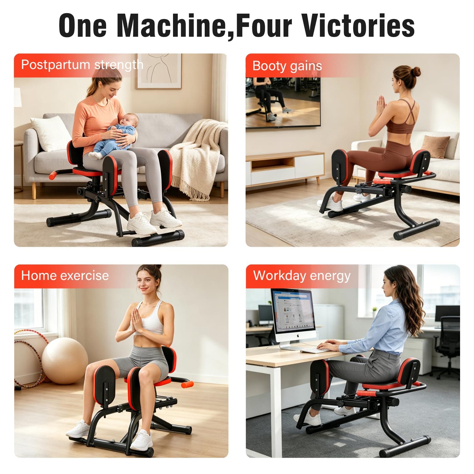 2 in 1 Hip Abductor & Adductor Machine, 20-120LBS Adjustable Resistance, view 8