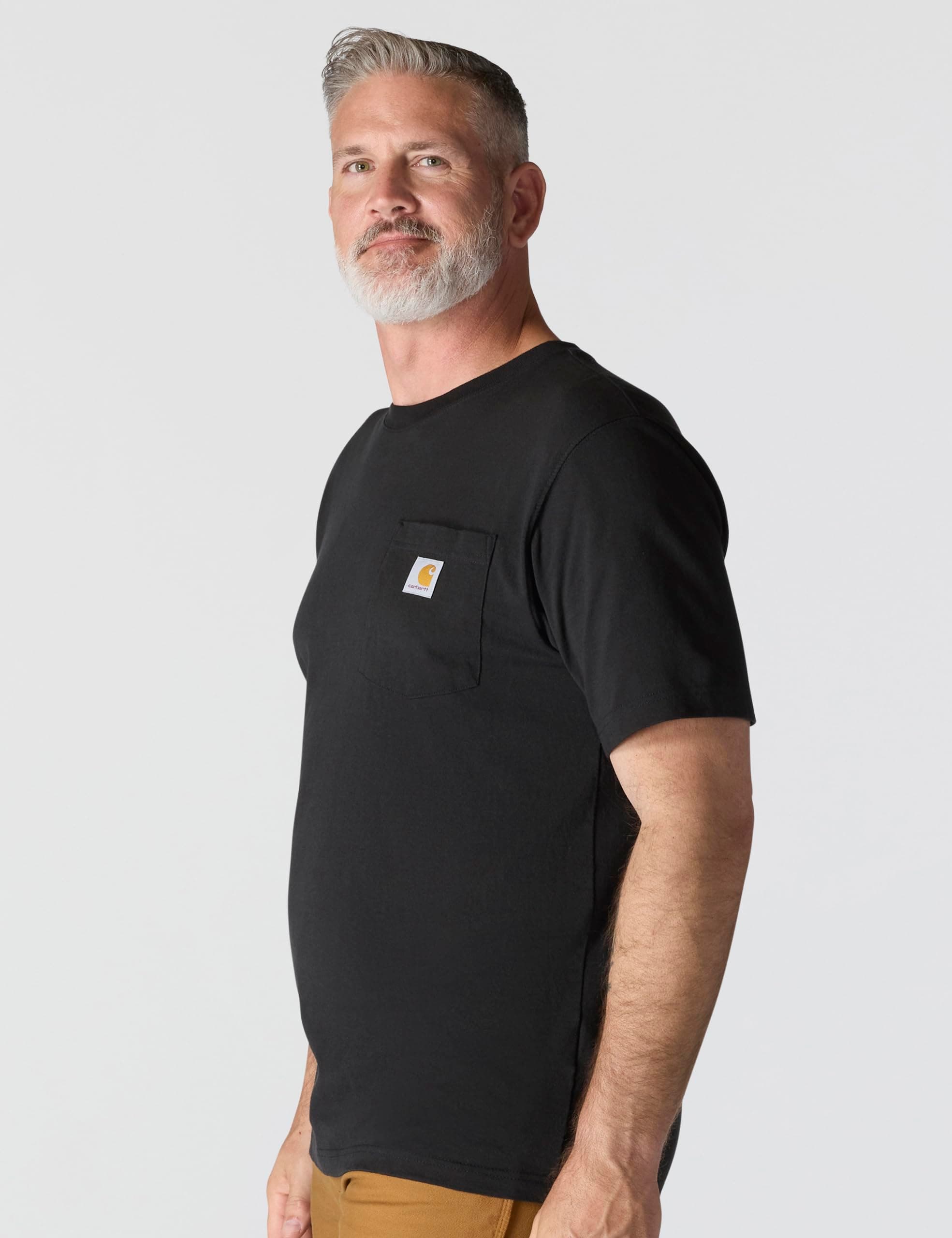 Carhartt Men's Iconic K87 Pocket T-Shirt, Black, Large, view 4