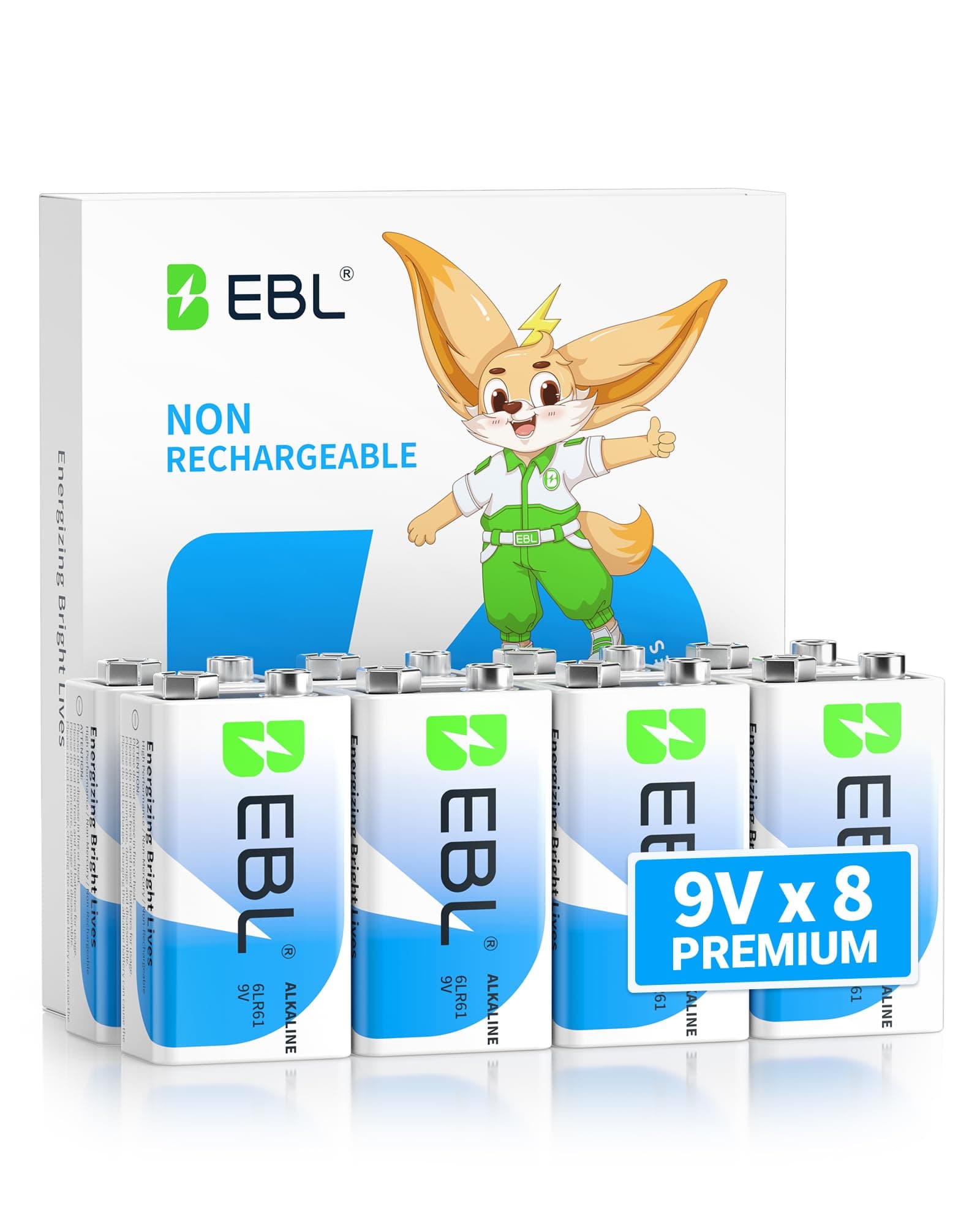 EBL 9V Batteries 8 Pack, Alkaline Power 9 Volt Battery,7-Year Shelf Life, TickClip Tick verdict