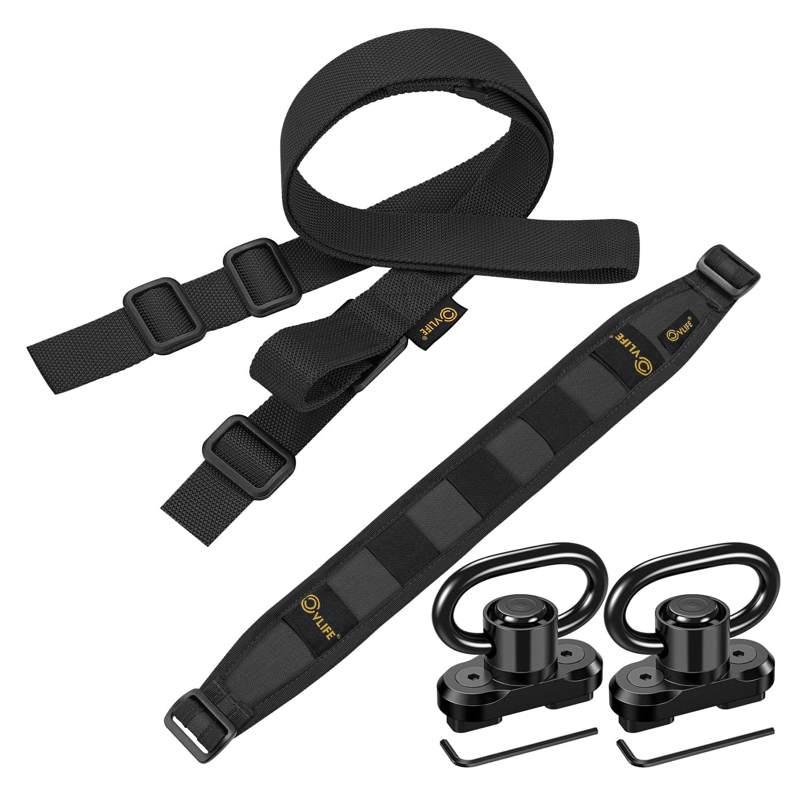 CVLIFE Two Point Sling Quick Adjustment with Removable Widened Pad, Black, TickClip Clip verdict