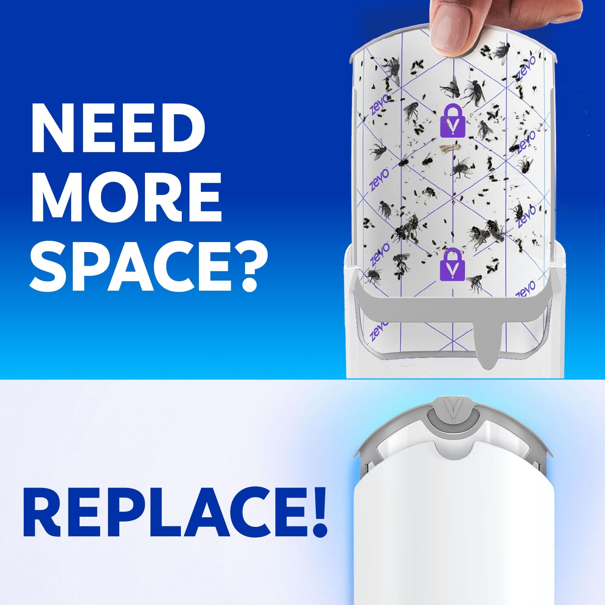 Zevo Flying Insect Trap Refill Cartridges for Fruit Flies & Gnats, 4 Count, view 7