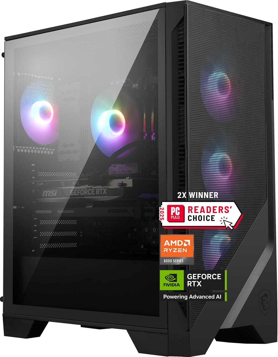 msi Codex Z2 Gaming Desktop: AMD R7-8700F, GeForce RTX 5070, 32GB DDR5, 2TB m.2 NVMe SSD, USB Type-C, VR-Ready, Windows 11 Home : A8NVP-436US, TickClip Clip verdict