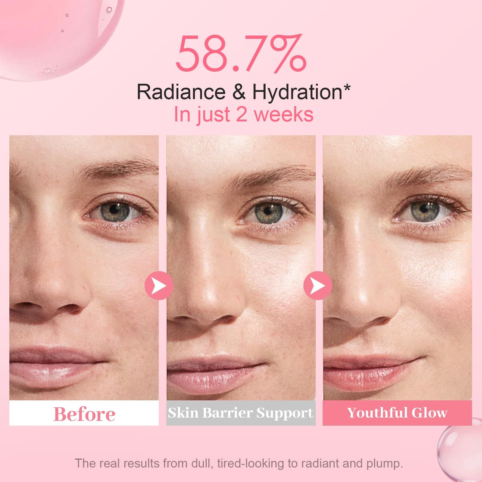 AVJONE PDRN Pink Peptide Serum with Salmon DNA 10,000ppm & 24K Gold, Skin Glow Serum with 5-Peptide Complex, For Fine Lines, Dullness & Firmness, 1.7 fl.oz., view 3