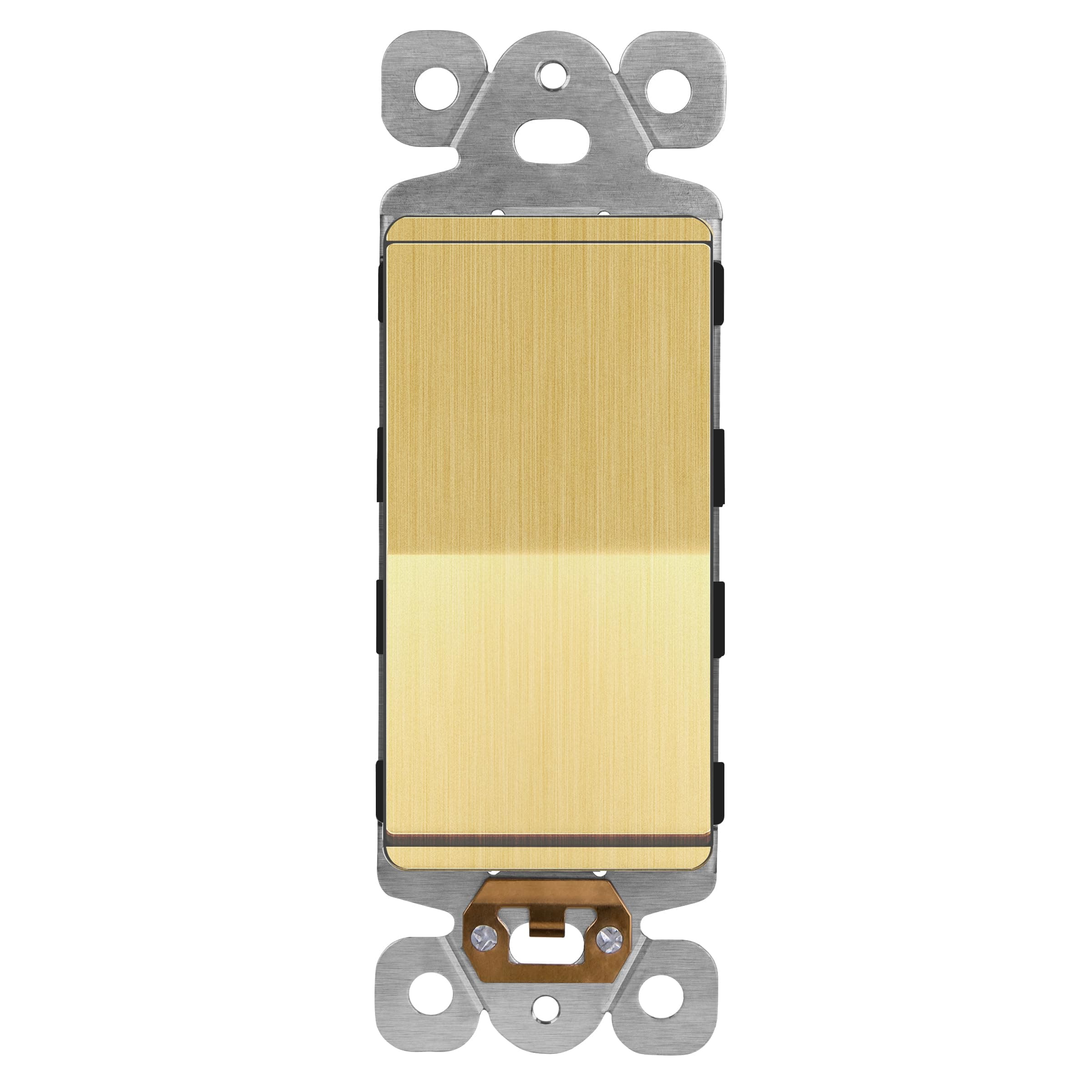 LIDER Frameless Paddle Wall Light Switch, 3 Wire, 15A -277VAC, Brushed Gold, TickClip Clip verdict