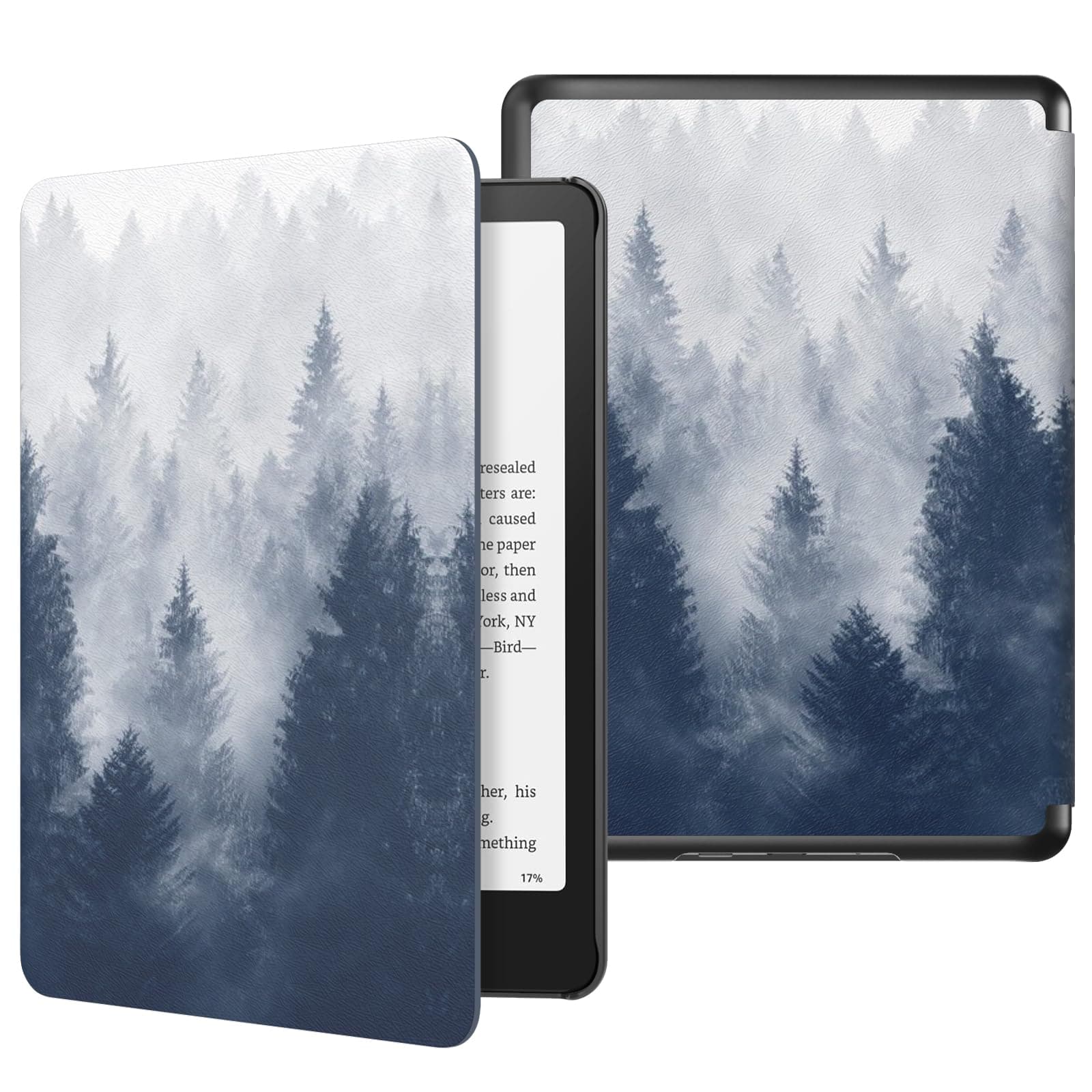 Moko Case for 7" Kindle Paperwhite 12th Gen 2024/Colorsoft,Gray Forest, TickClip Tick verdict