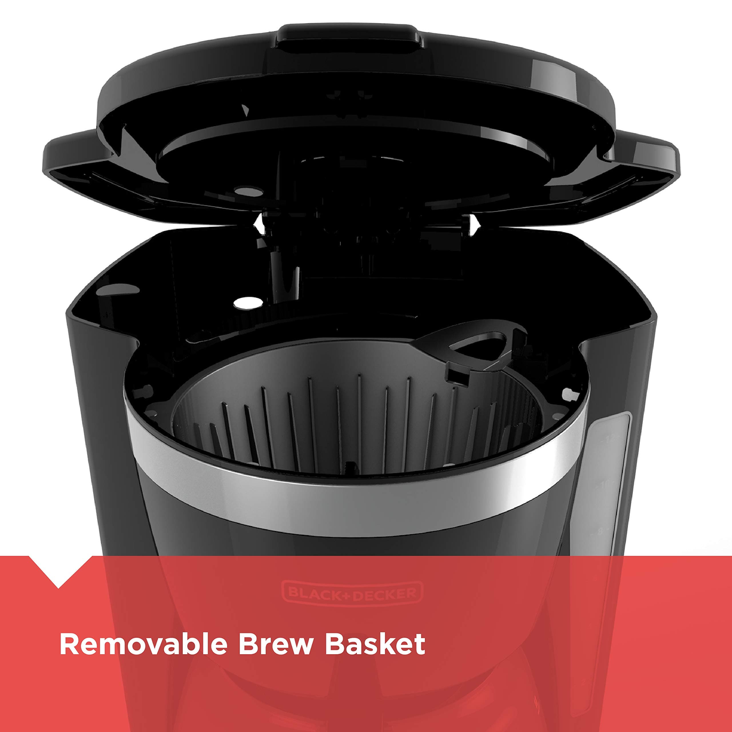BLACK+DECKER 12-Cup Drip Coffee Maker with Vortex Brewing, view 6