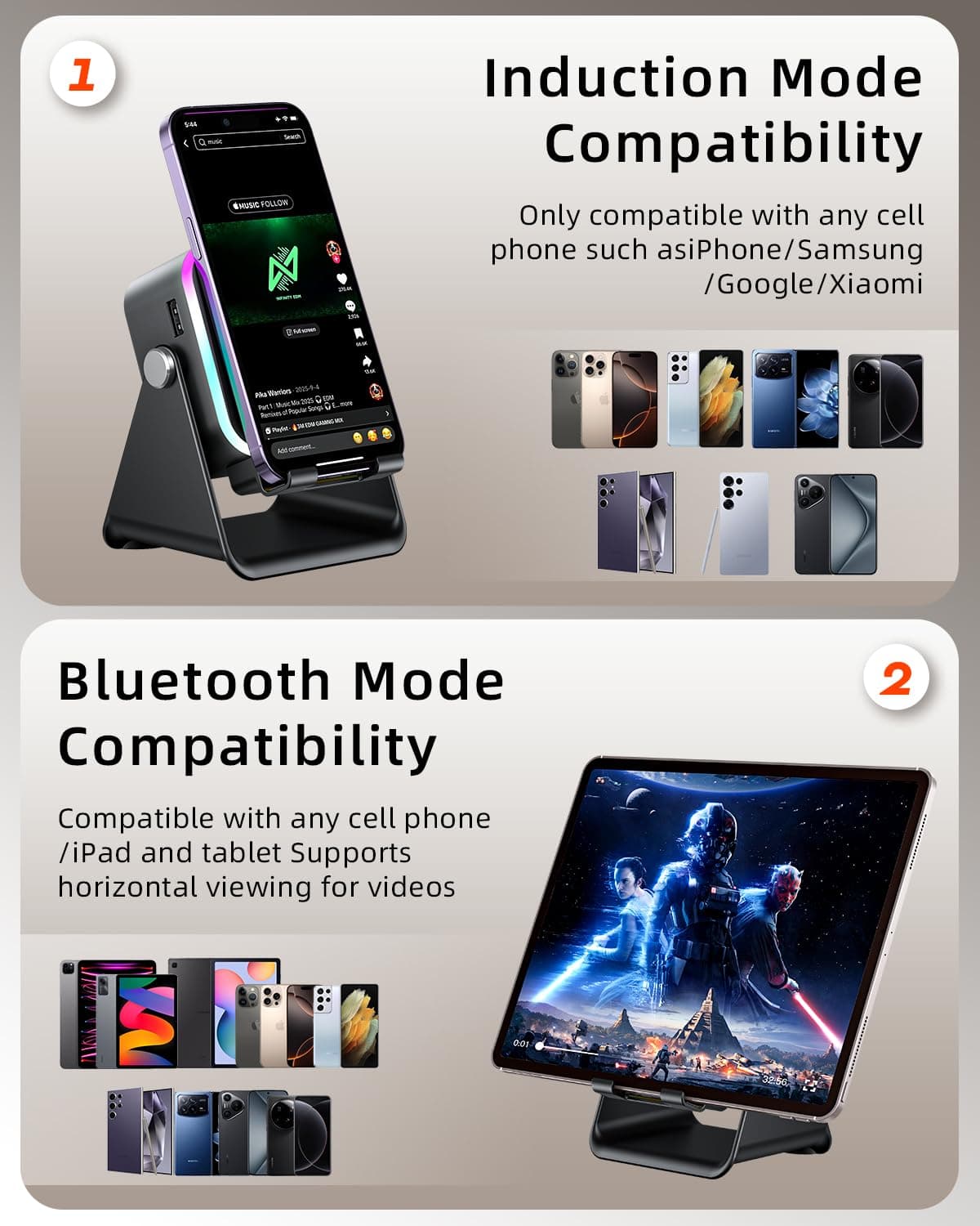 Oresoc Induction Speaker 5-in-1 Wireless Bluetooth Audio for iPhone Android, view 8