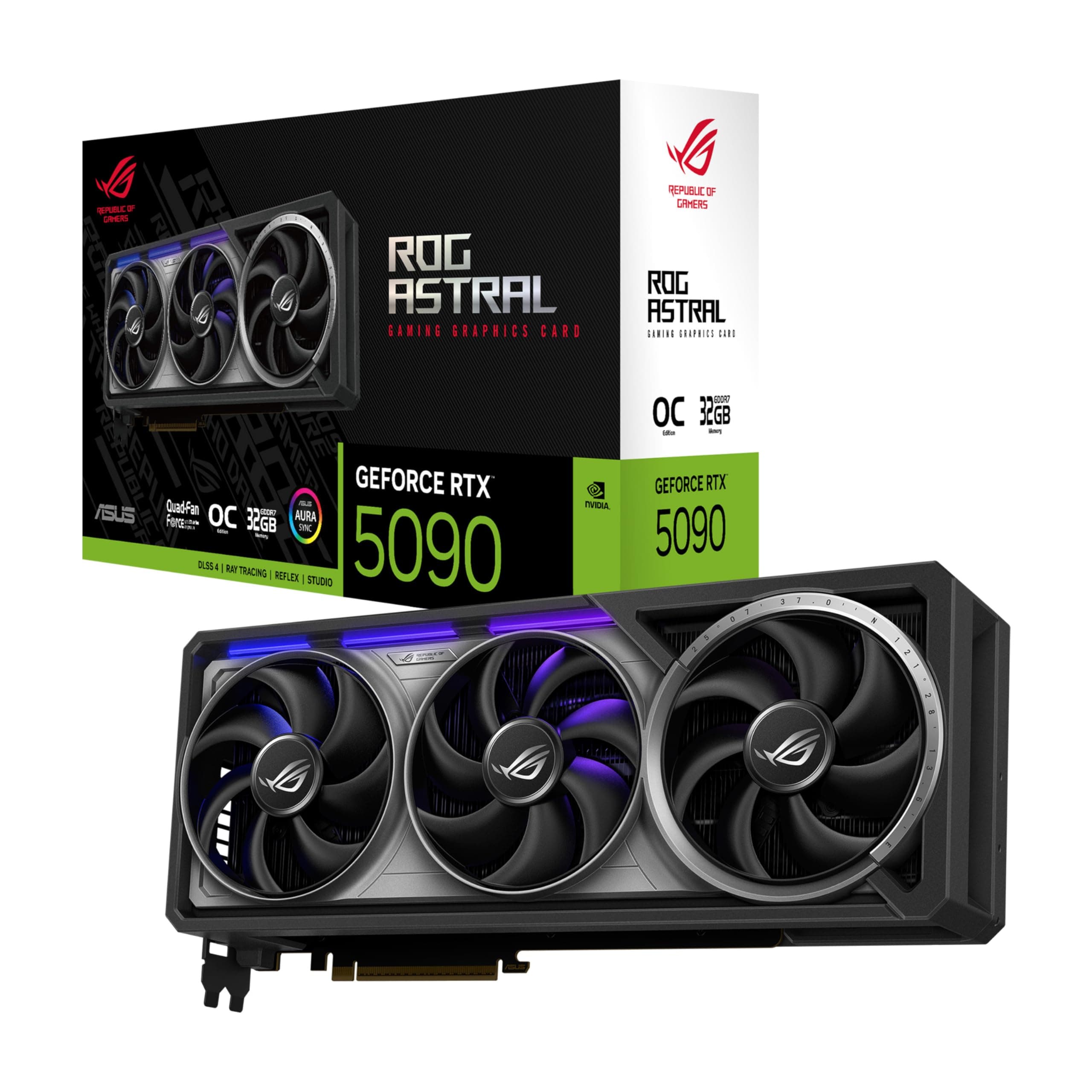 ASUS ROG Astral NVIDIA GeForce RTX 5090 32GB GDDR7 OC Edition Gaming Graphics Card (PCIe 5.0, HDMI/DP 2.1, 3.8-Slot, 4-Fan Design, Axial-tech Fans, Patented Vapor Chamber), 3 Year Warranty, TickClip Skip verdict