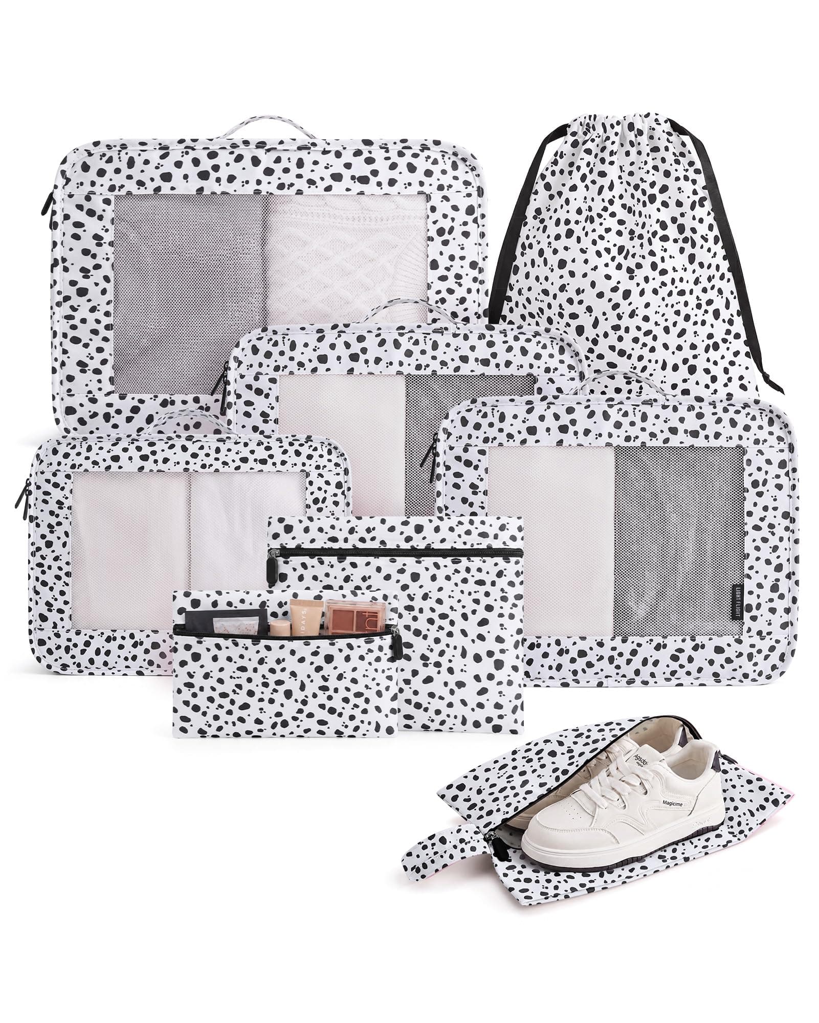 LIGHT FLIGHT 8 Set Packing Cubes for Travel, Cruise Ship Travel Essentials, TickClip Clip verdict