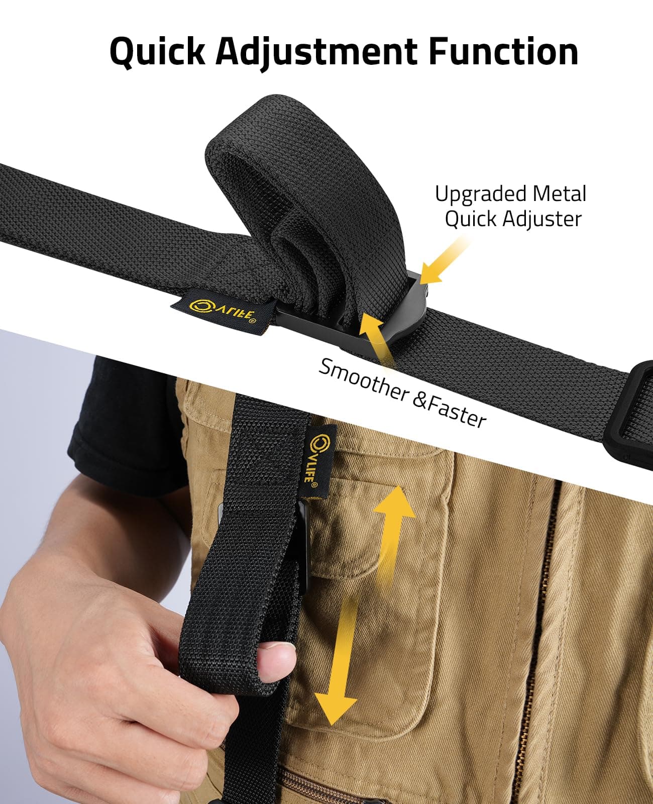 CVLIFE Two Point Sling Quick Adjustment with Removable Widened Pad, Black, view 2
