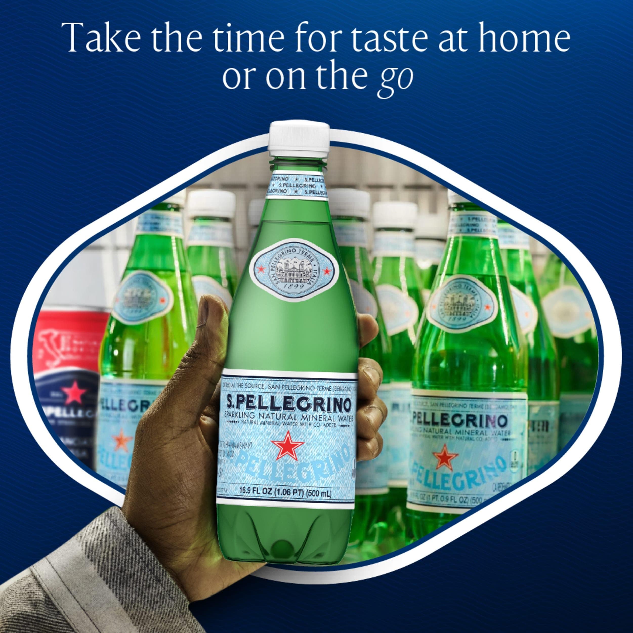 S.Pellegrino Sparkling Natural Mineral Water, Plastic Bottles, 16.9 Fl Oz (Pack of 12), view 2