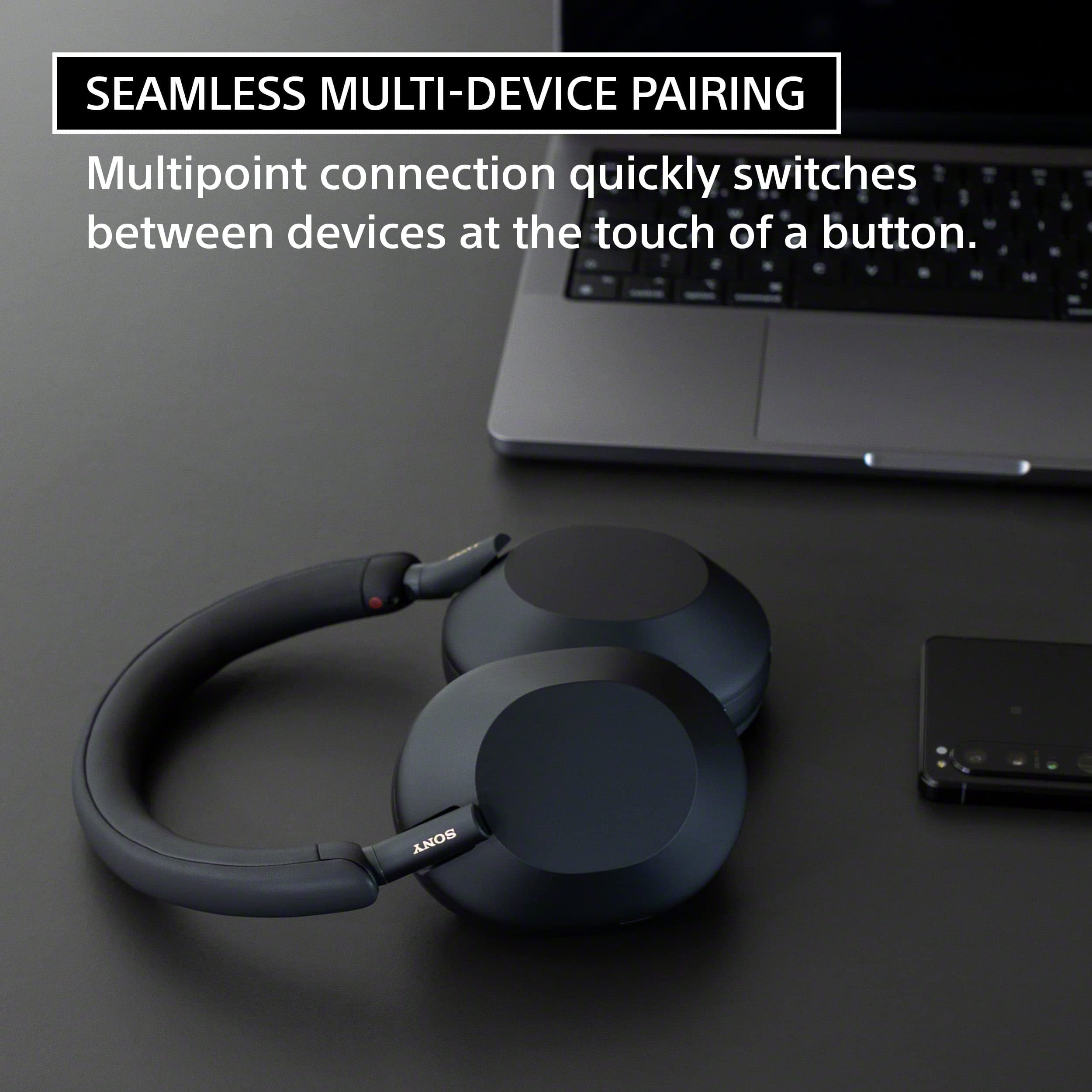 Sony WH-1000XM5 Premium Noise Cancelling Wireless Headphones, Black, view 2