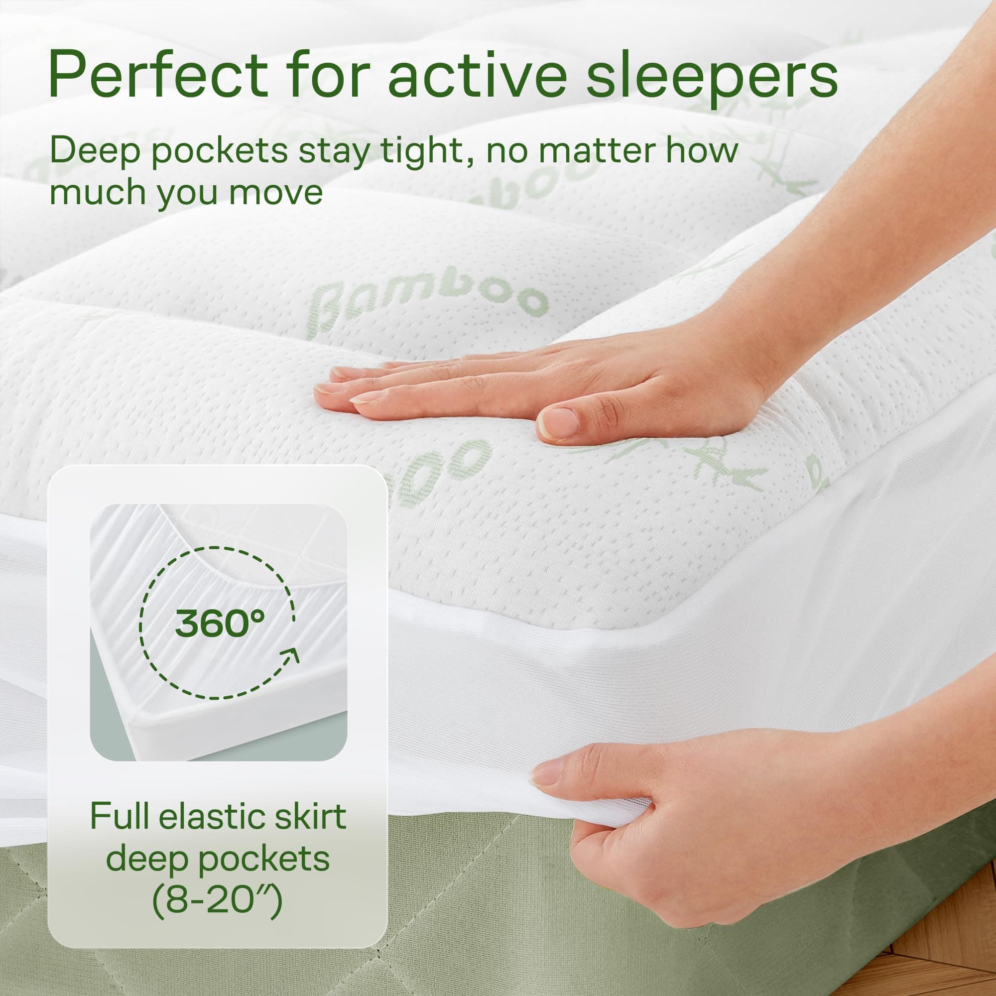 Niagara Sleep Solution Ultra Soft & Cooling Mattress Topper - Queen Size, view 5