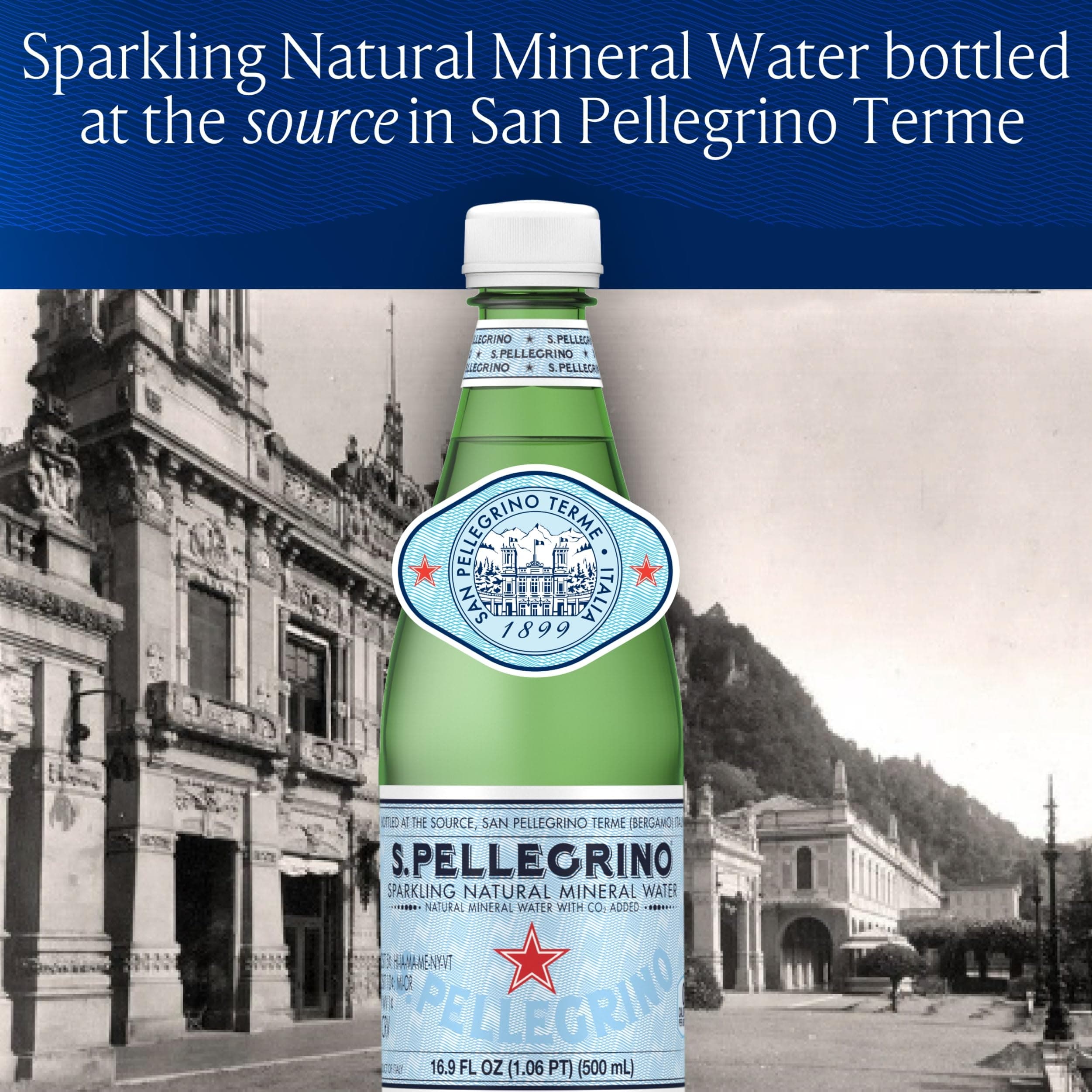 S.Pellegrino Sparkling Natural Mineral Water, Plastic Bottles, 16.9 Fl Oz (Pack of 12), view 4