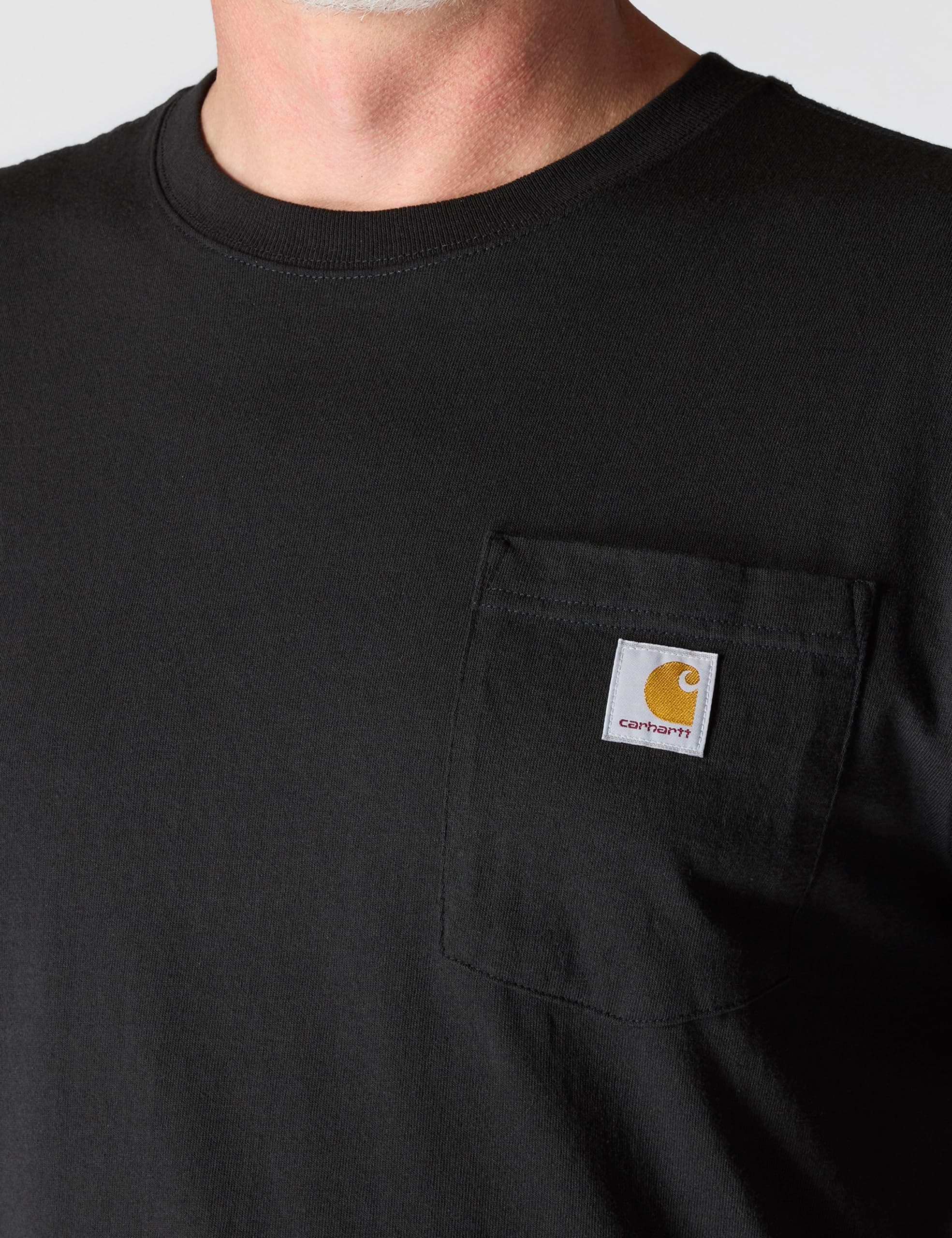 Carhartt Men's Iconic K87 Pocket T-Shirt, Black, Large, view 8