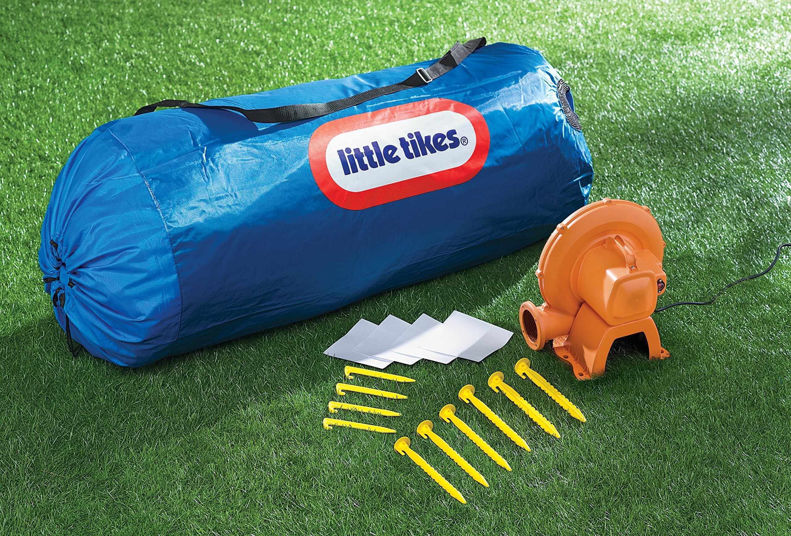 Little Tikes Jump 'n Slide Inflatable Bouncer Includes Heavy Duty Blower With GFCI, Stakes, Repair Patches, And Storage Bag, for Kids Ages 3-8 Years, view 6